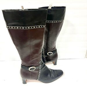 Taos genuine leather western look embellished boots Sz 9.5